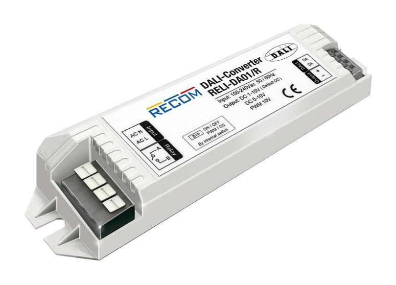 RELI-DA01/R DALI CONVERTER, 1.6W, 290VAC RECOM POWER