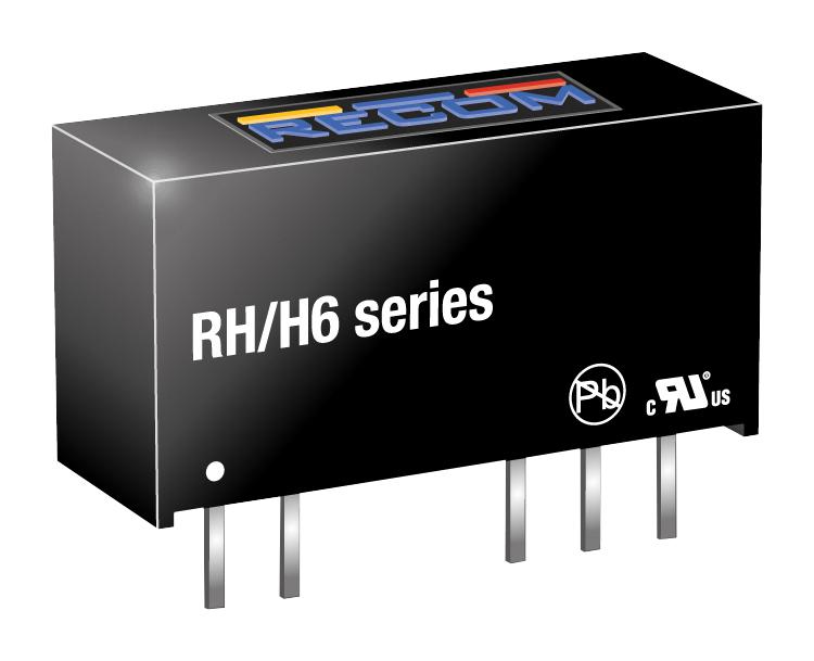 RH-1212D/H6 DC-DC CONVERTER, 2 O/P, 1W RECOM POWER