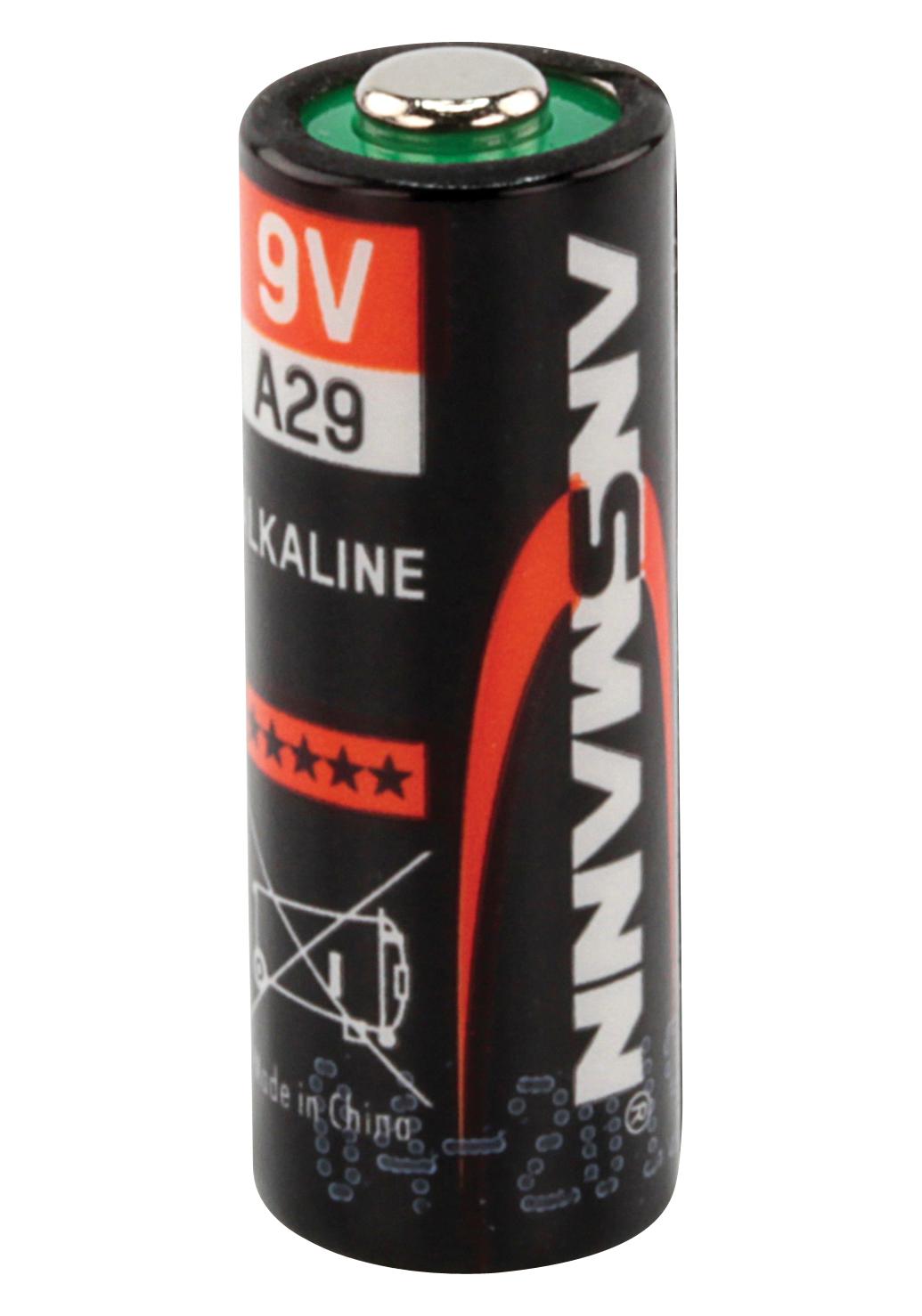 1510-0008 BATTERY, NON RECHARGEABLE, 9V, A29 ANSMANN