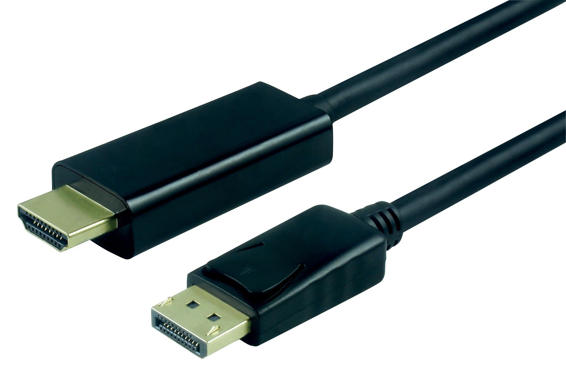 11.04.5786 CABLE, DP PLUG-HDMI PLUG, 2M, BLACK ROLINE