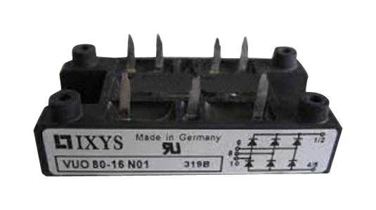 VUO80-16NO1 BRIDGE RECT, 3-PH, 1.6KV, 80A, V1-A-PACK IXYS SEMICONDUCTOR