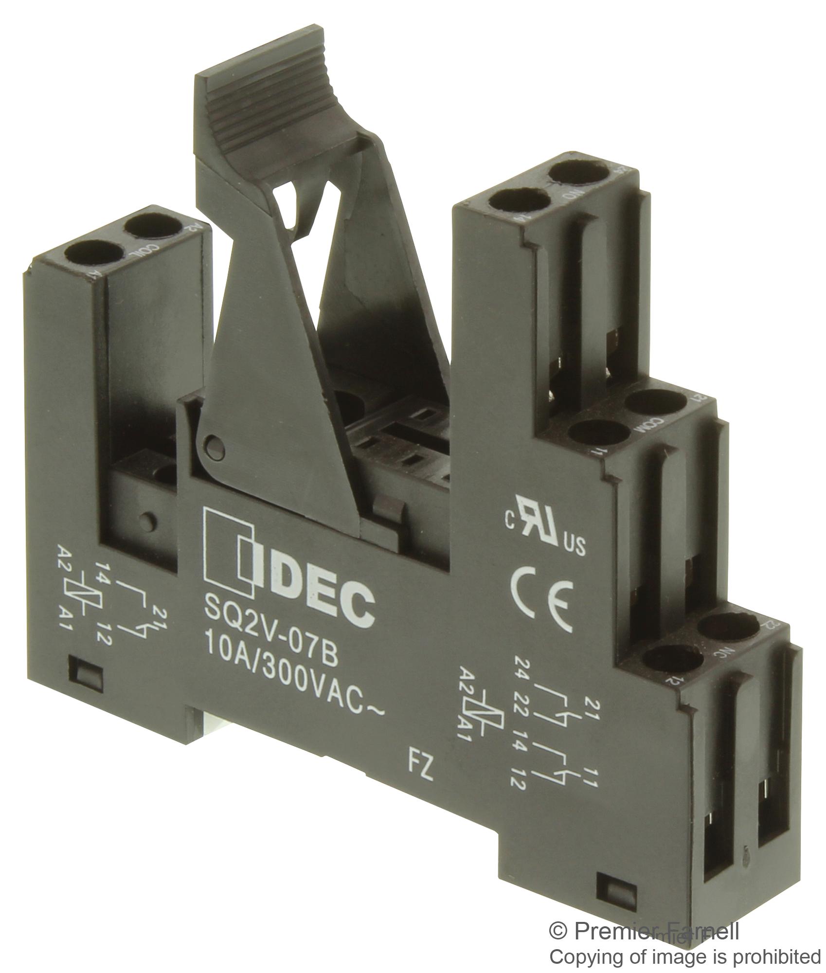 SQ2V-07B RELAY SOCKET, DIN RAIL, 8PIN, SCREW IDEC
