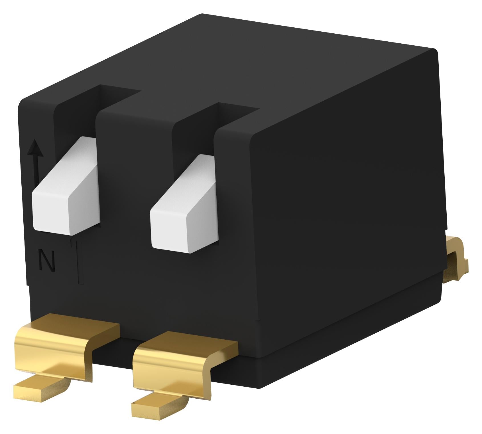 EDSP02SGLFNTU04 DIP SWITCH, 2POS, SPST, PIANO KEY, SMD ALCOSWITCH - TE CONNECTIVITY