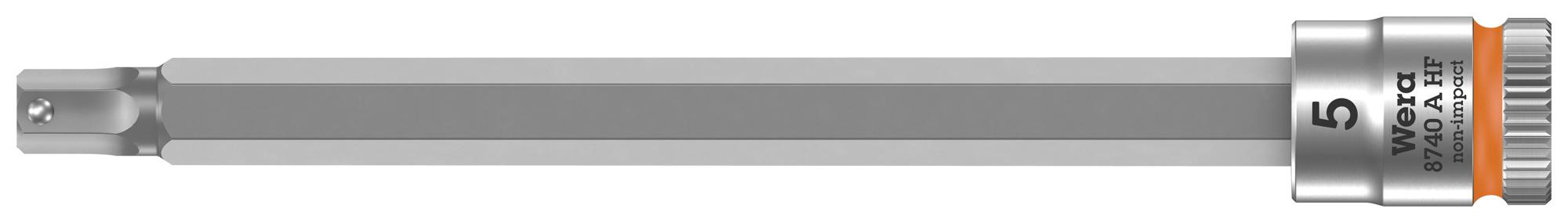 8740 5 X 100MM BIT SOCKET, HEX, SIZE 5MM, 100MM WERA