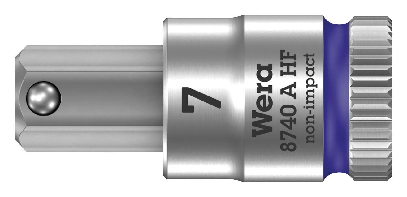 8740 7 X 28MM BIT SOCKET, HEX, SIZE 7MM, 28MM WERA