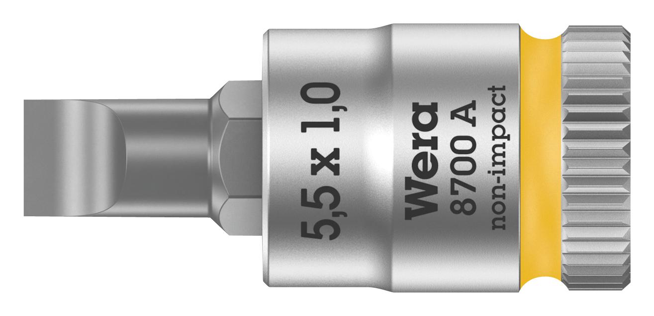 8700 1 X 5.5MM BIT SOCKET, SLOTTED, 1X5.5MM, 28MM WERA