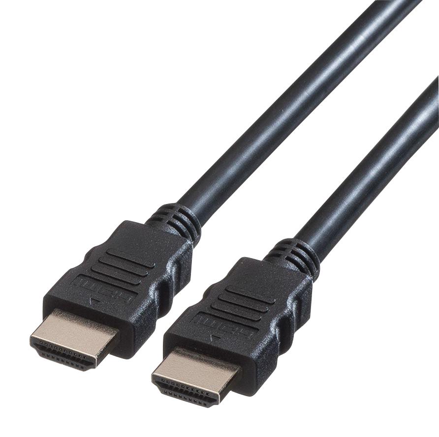 11.04.5575 AUDIO CABLE, HDMI A PLUG, 5M, BLACK ROLINE