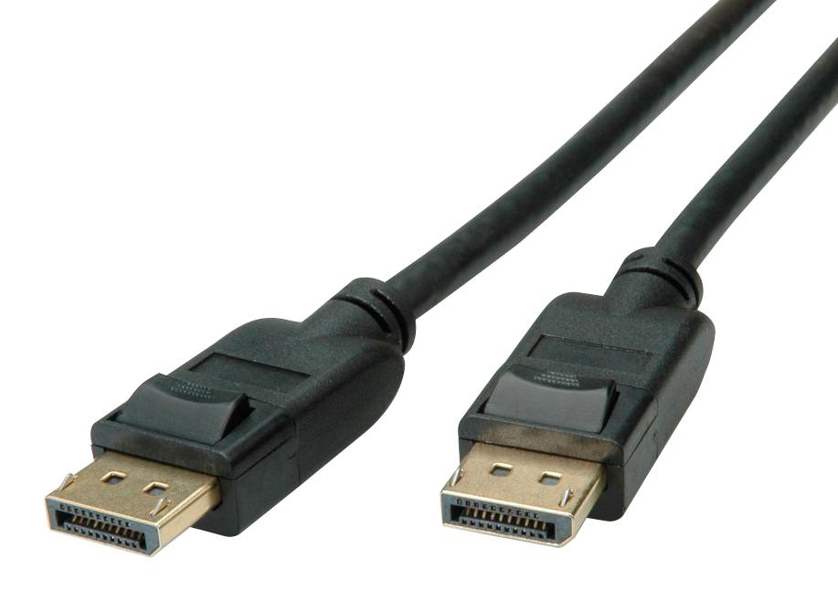 11.04.5811 AUDIO CABLE, DISPLAYPORT PLUG, 2M, BLACK ROLINE
