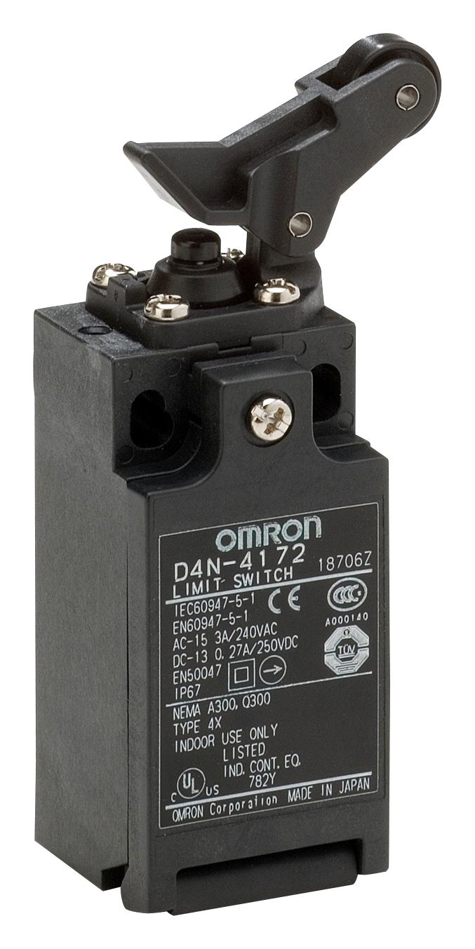 D4N4172 LIMIT SWITCH, SPST-NC/NO, 240VAC, 3A OMRON