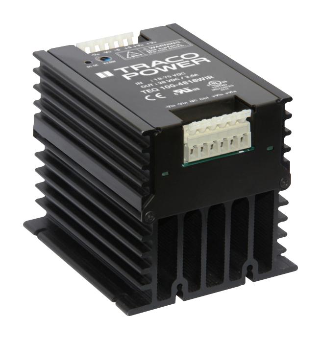 TEQ 100-2415WIR DC-DC CONVERTER, 24V, 4.2A TRACO POWER