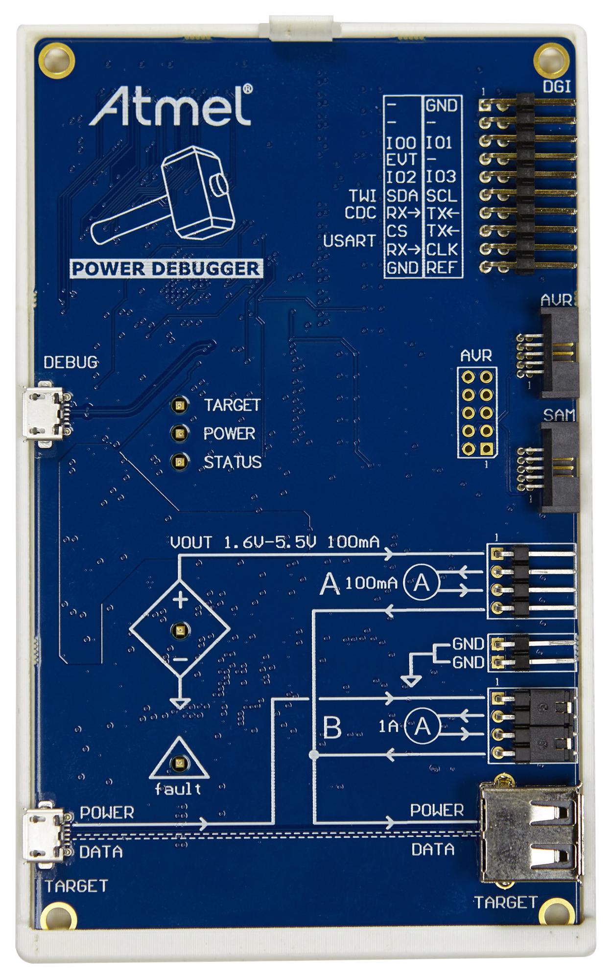 ATPOWERDEBUGGER POWER DEBUGGER, 2XUSB CABLE, 5.5V MICROCHIP