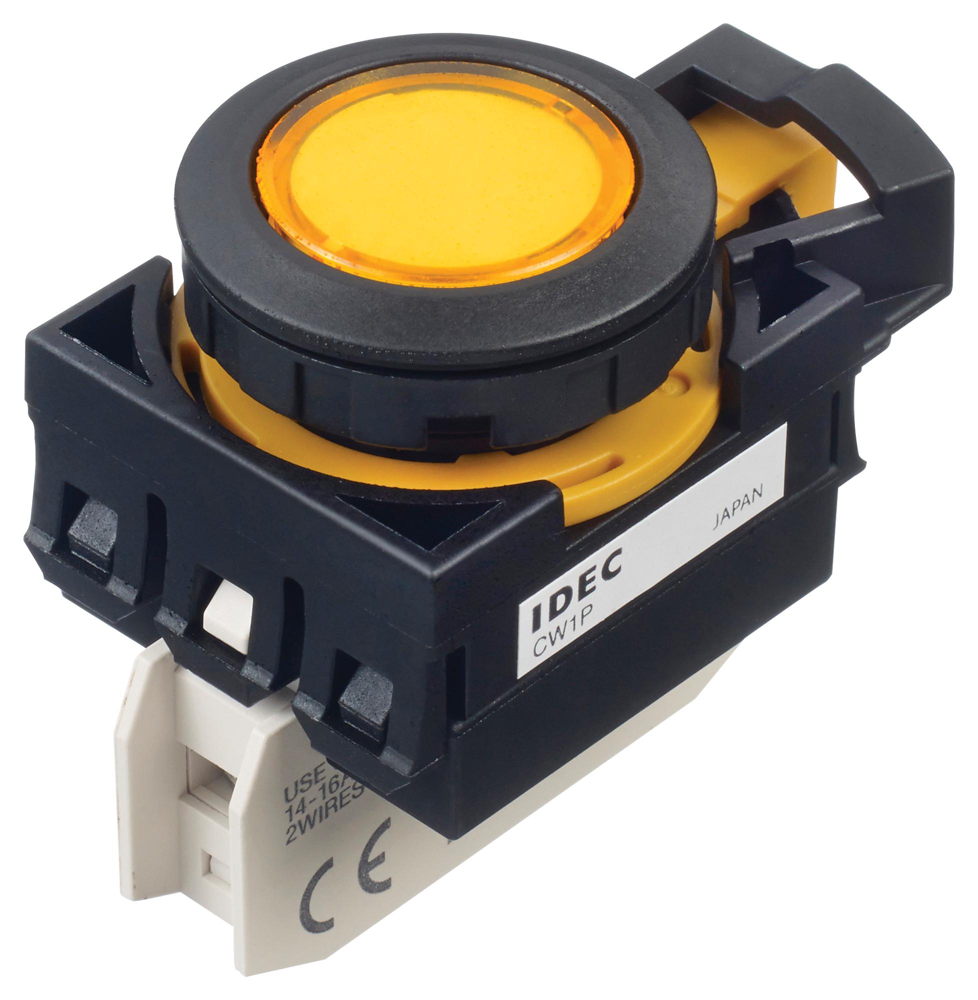 CW1P-1EQ4Y PILOT LIGHT, YELLOW, 22MM, 24VAC/VDC IDEC
