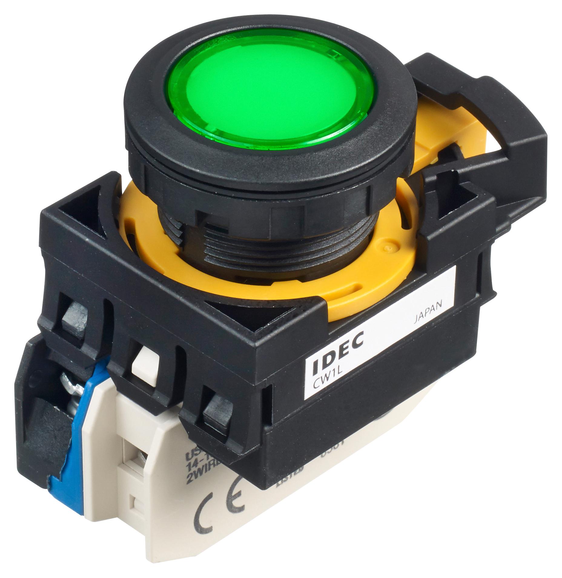 CW1L-M1E01QM4G PB SWITCH, SPST-NC, 10A, 120VAC, SCREW IDEC