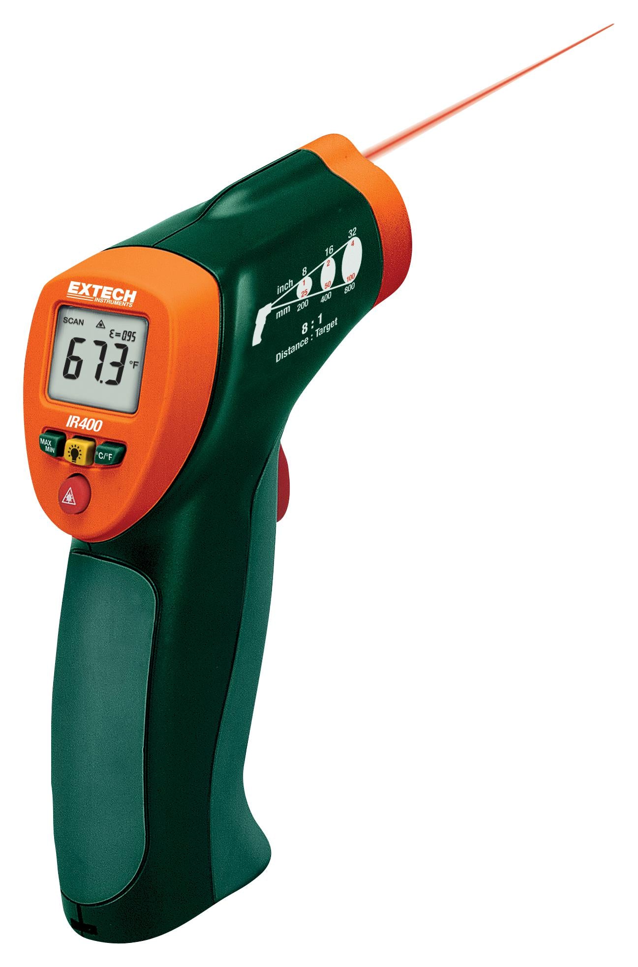 IR400 MINI IR THERMOMETER, -20DEGC TO +343DEGC EXTECH INSTRUMENTS