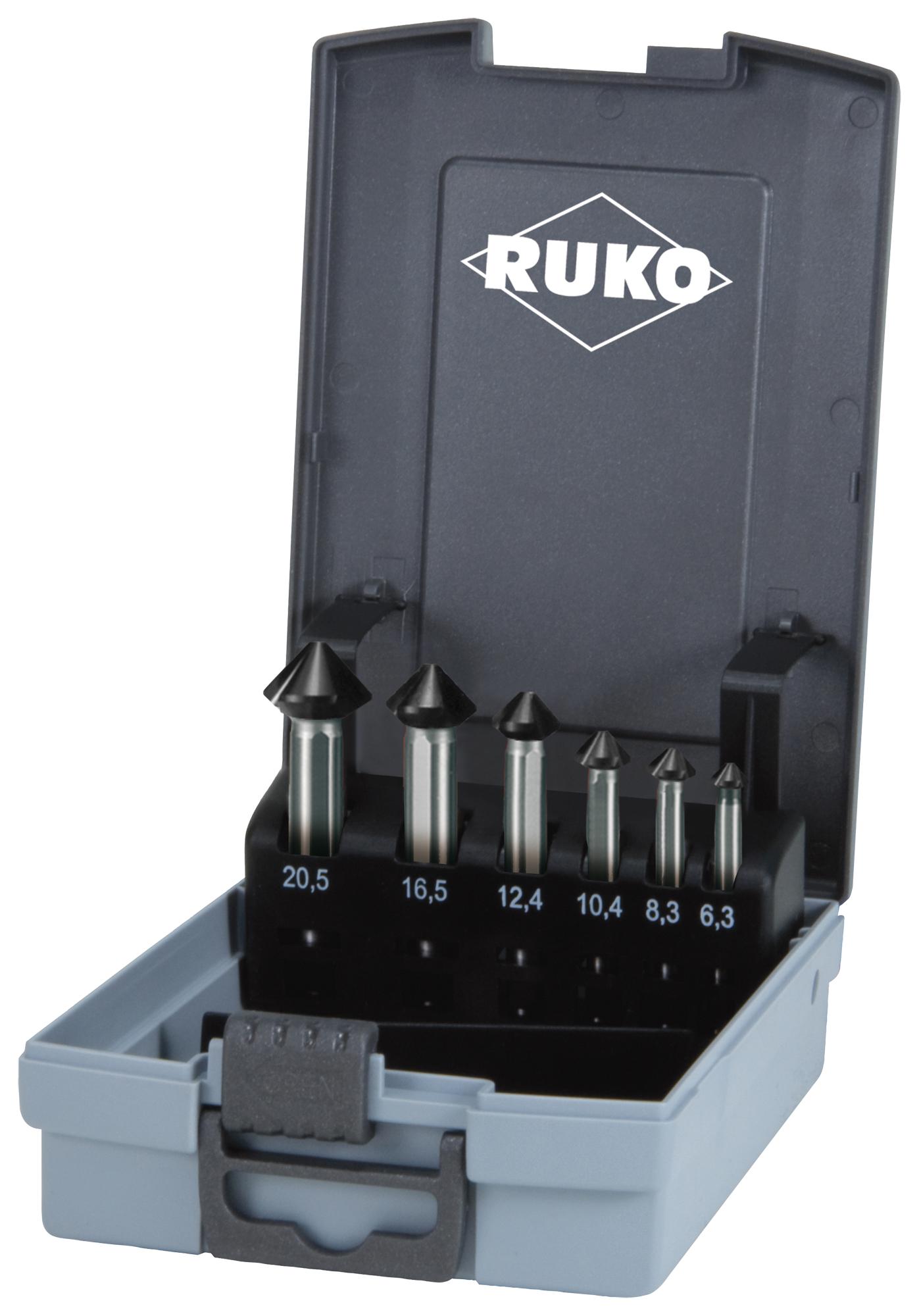 102790PRO COUNTERSINKER SET, 6 PCS RUKO