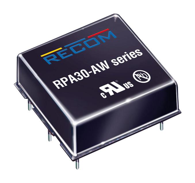RPA30-2412DAW/P DC-DC CONVERTER, 2 O/P, 30W RECOM POWER