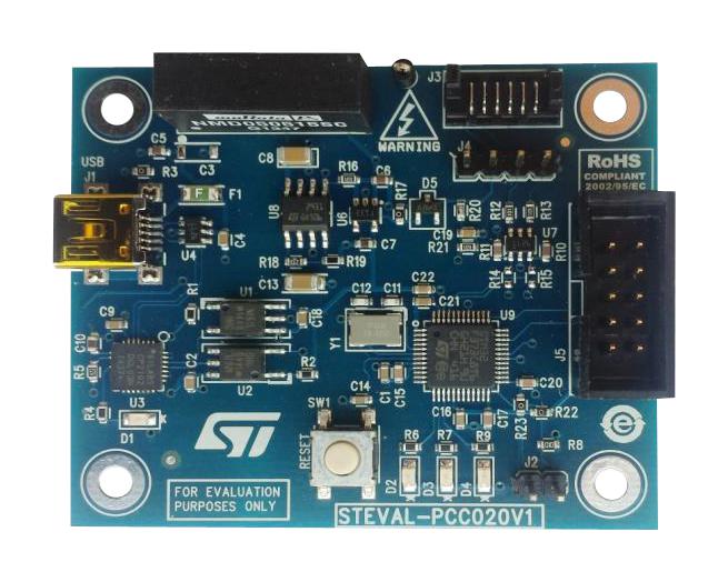 STEVAL-PCC020V1 EVAL BOARD, USB TO I2C / UART BRIDGE STMICROELECTRONICS