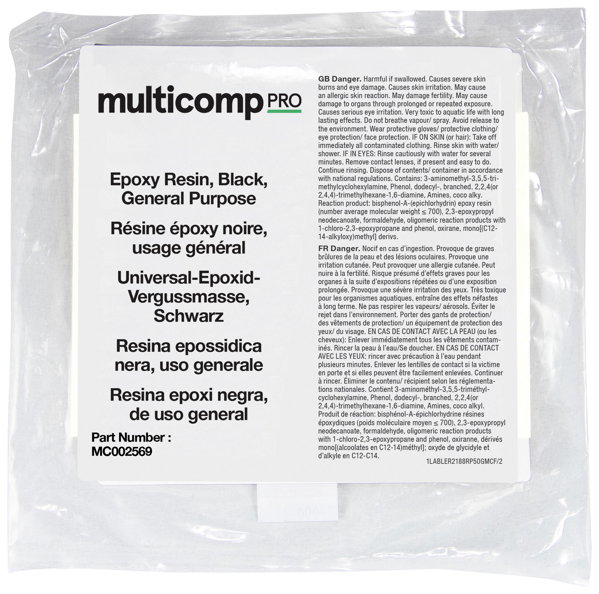 MC002569 EPOXY RESIN, PACKET, BLACK, 50G MULTICOMP PRO