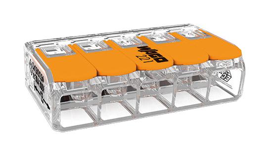 221-615 TERMINAL BLOCK, PLUGGABLE, 5POS, 10AWG WAGO