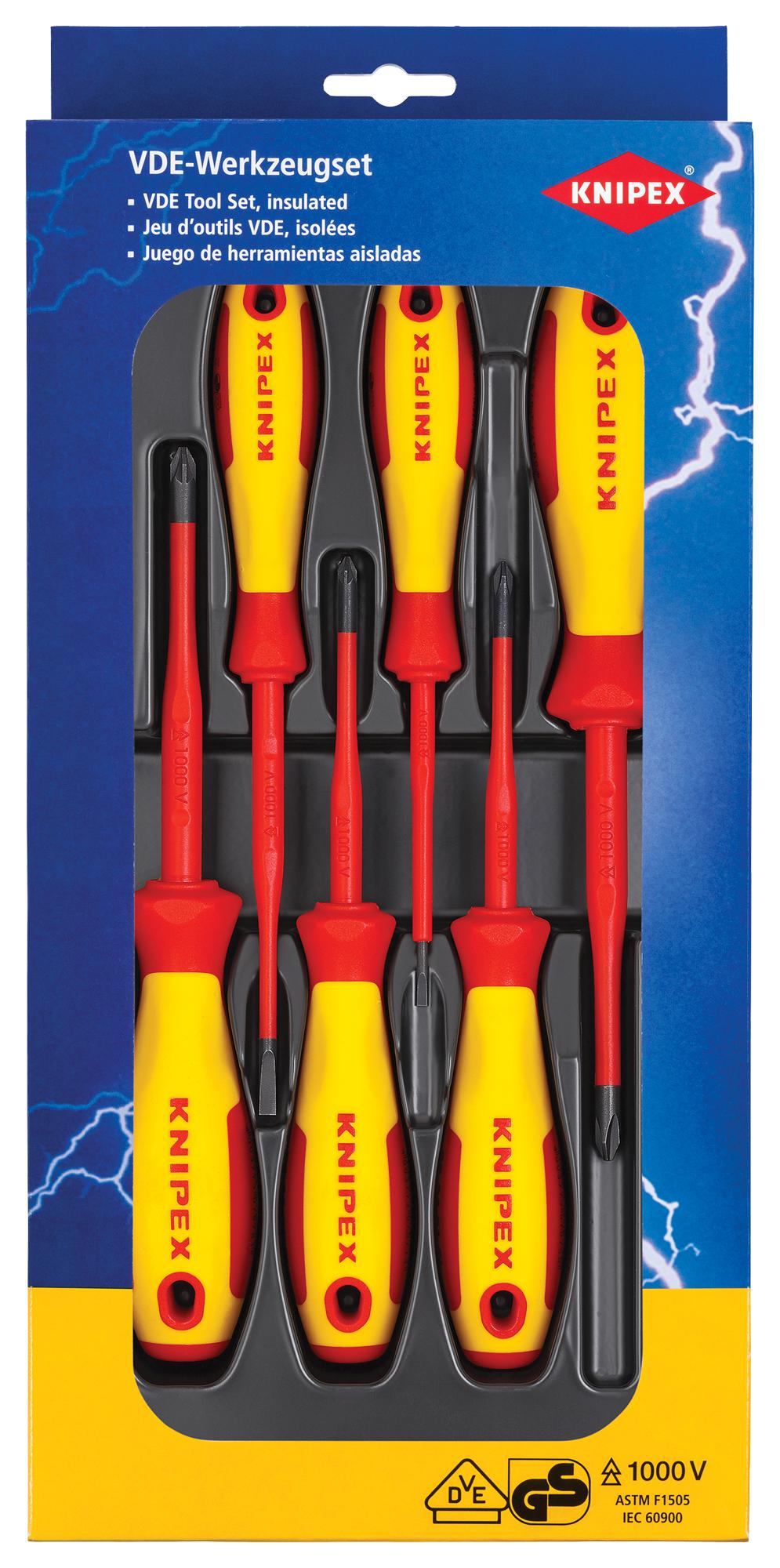 00 20 12 V04 SCREWDRIVER SET, 5PC KNIPEX
