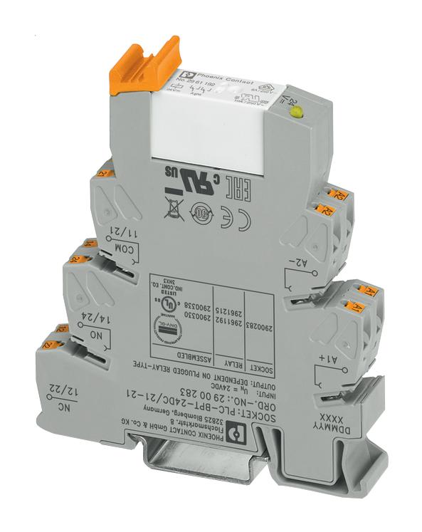 2900330 POWER RELAY, DPDT, 6A, 250VAC, SOCKET PHOENIX CONTACT