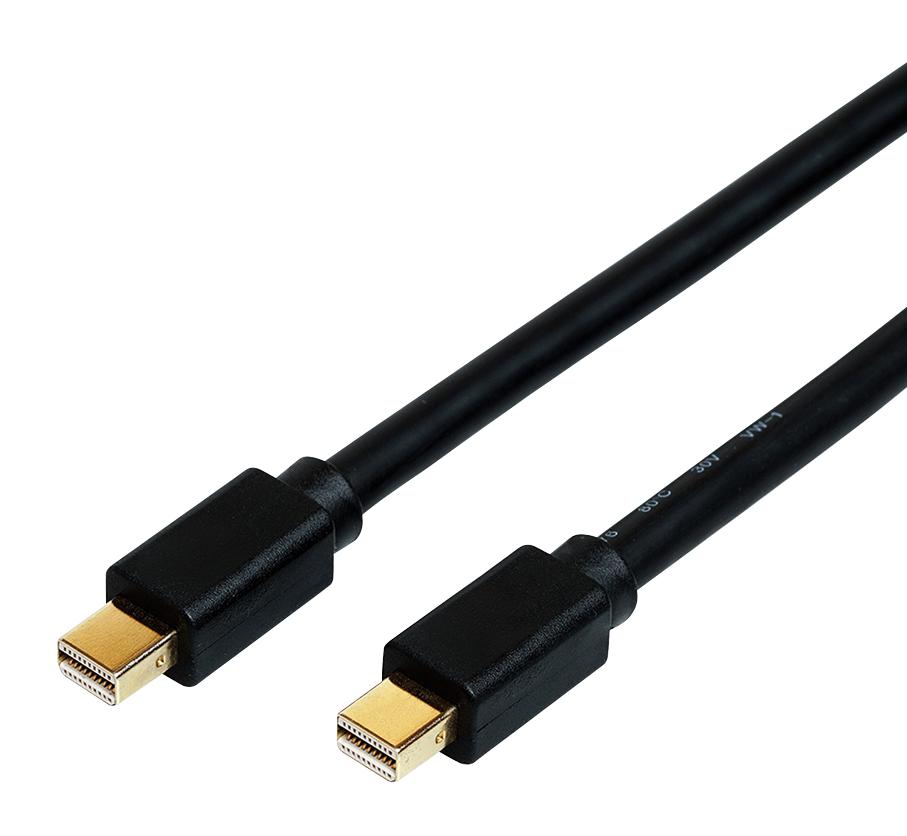 11.04.5817 CABLE, MINI DP PLUG-PLUG, BLACK, 1M ROLINE