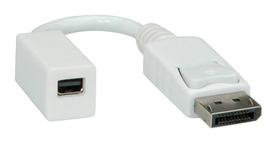 12.03.3132 ADAPTER, DP PLUG-MINI DP RCPT, WHT ROLINE