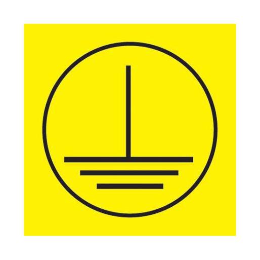 PESC-H-EC ELEC SAFETY SIGN, 13X13MM, BLK/YEL, PK10 PANDUIT