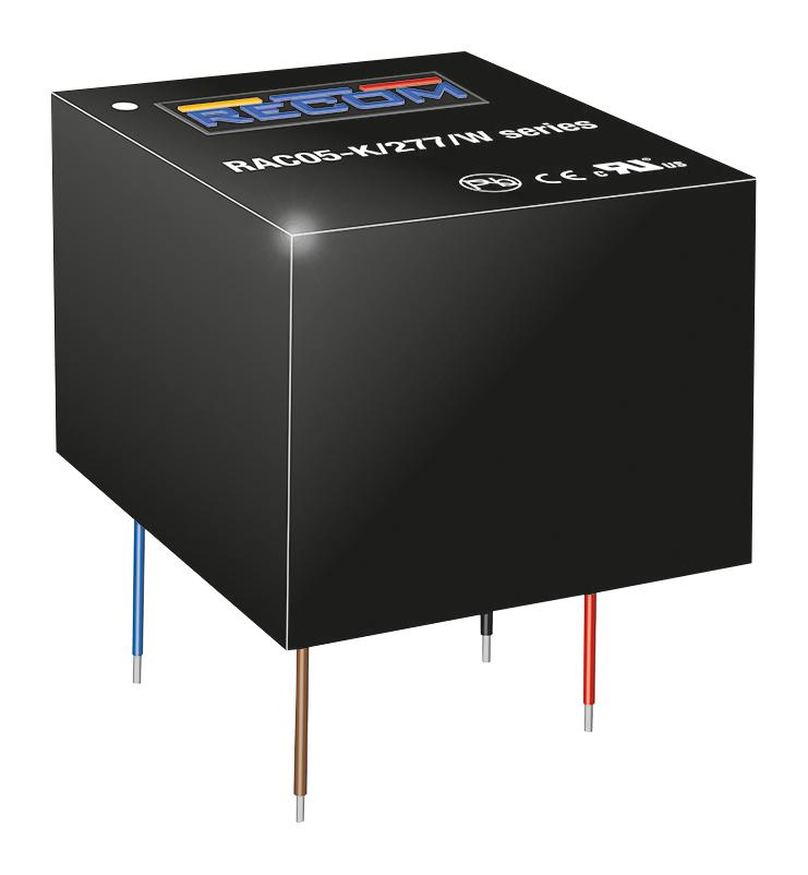 RAC05-12SK/277/W POWER SUPPLY, AC-DC, 12V, 0.416A RECOM POWER