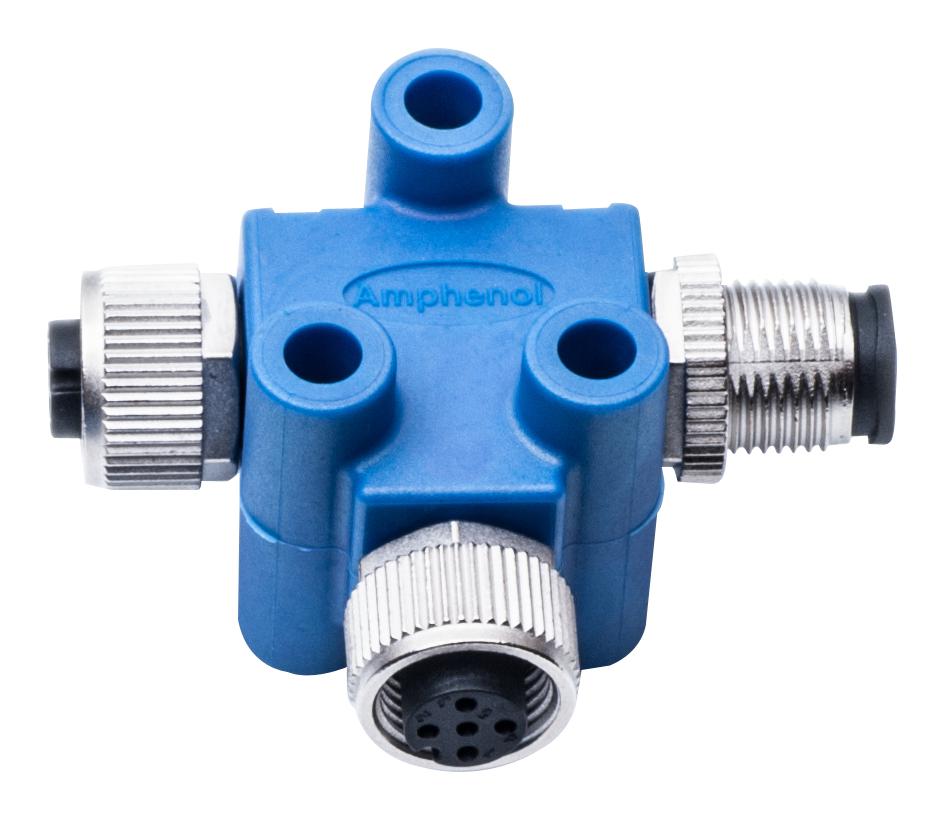 HMC-050505-FMF-TS001 T ADAPTER, RCPT-PLUG-RCPT, 5POS, METAL AMPHENOL LTW