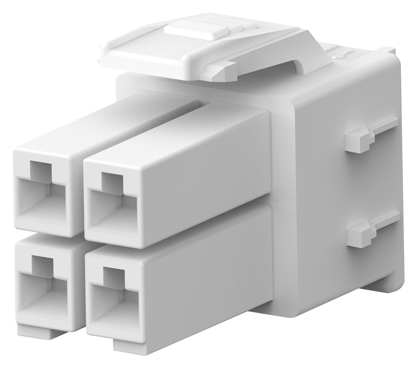 1-368575-1 PLUG HOUSING, 4POS, PA 66, NATURAL TE CONNECTIVITY