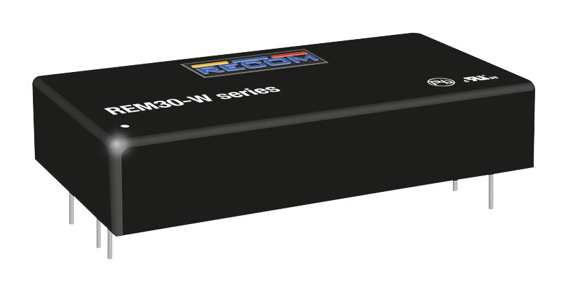 REM30-2412SW DC-DC CONVERTER, 12V, 2.5A RECOM POWER