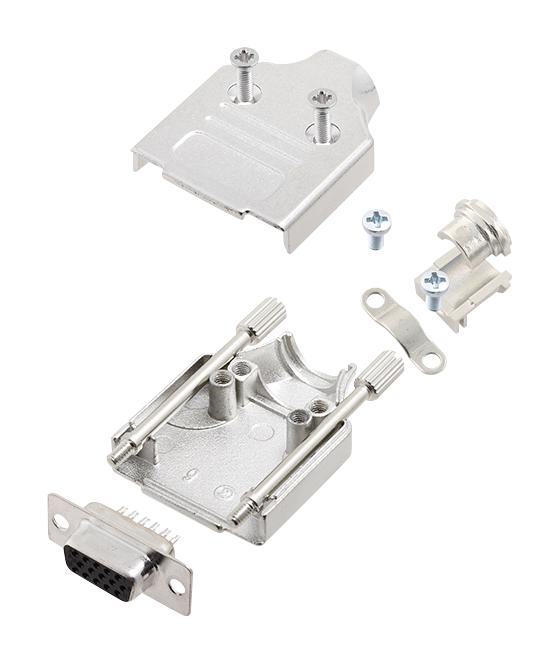 L17MHDM09+L77HDE15S HD-D SUB CONNECTOR, RCPT, 15POS, SOLDER AMPHENOL ICC