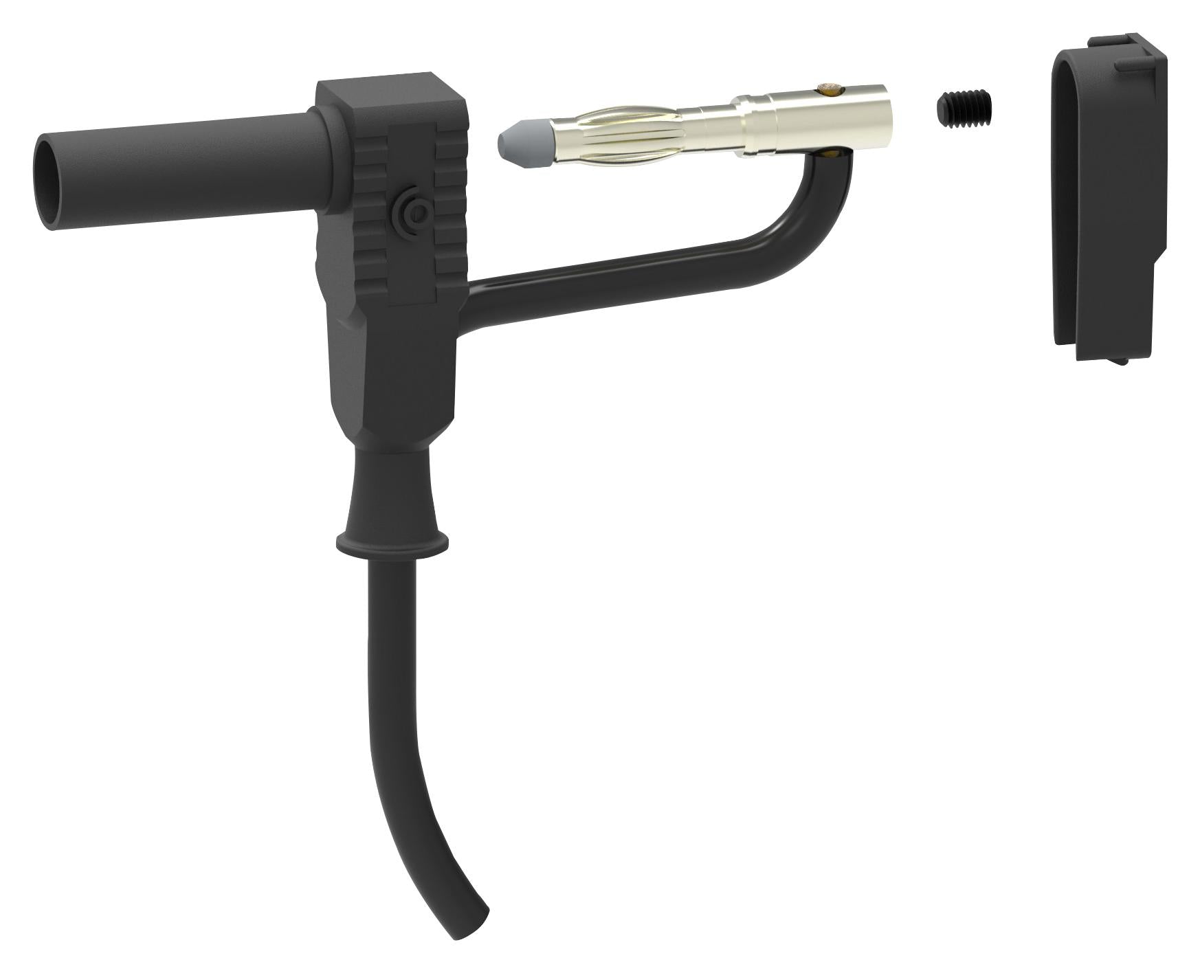 72-13670 CONN, BANANA, PLUG, 20A, SCREW, BLK TENMA