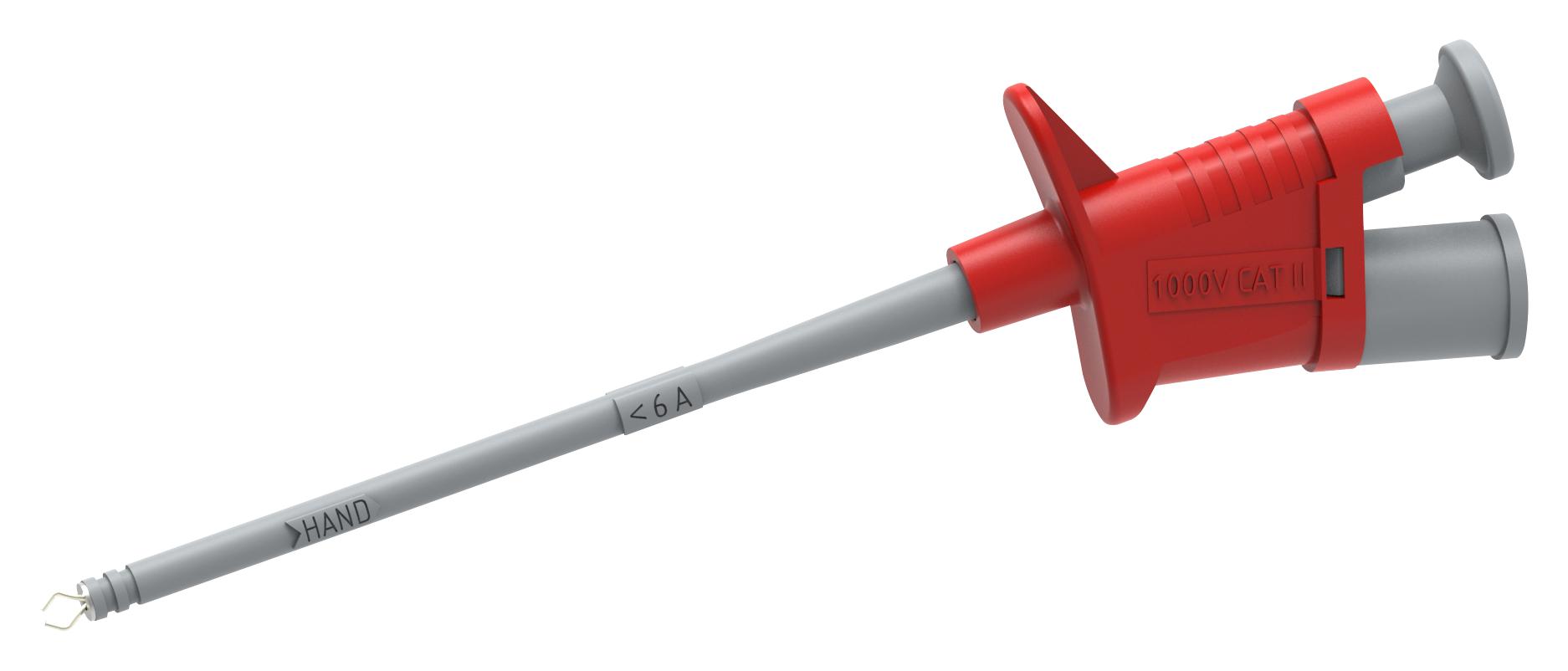 72-14322 TEST PROBE CONN, PINCER CLIP, 6A, RED TENMA