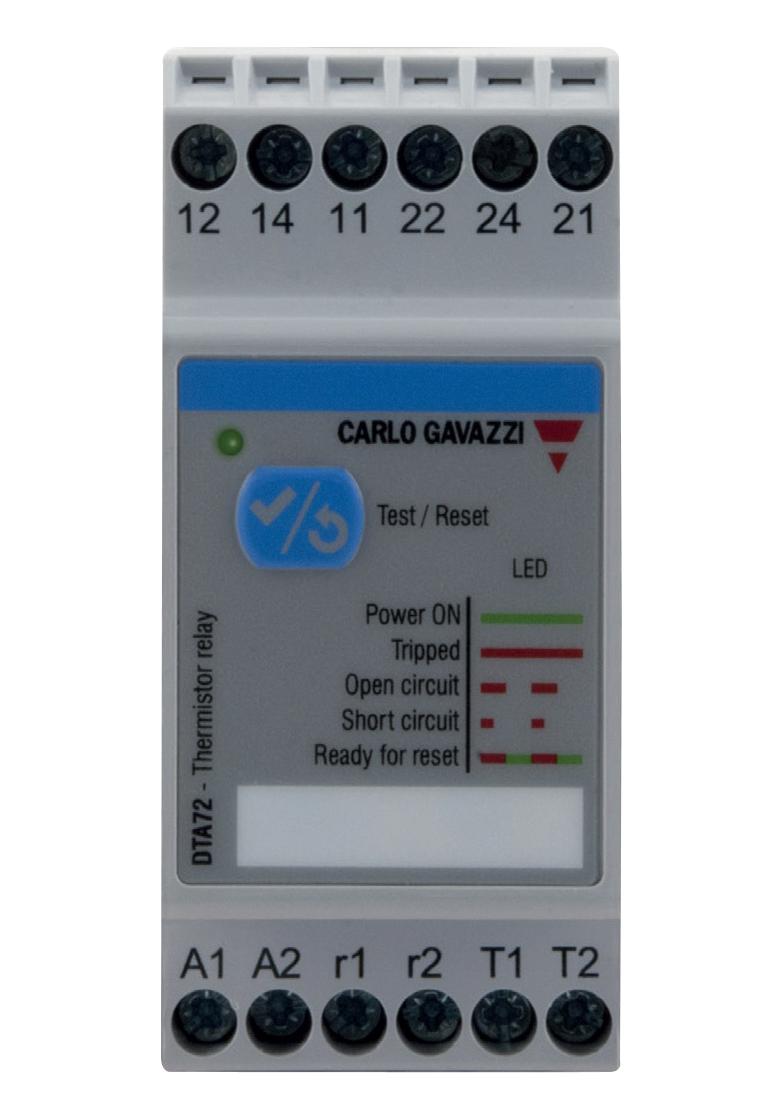 DTA72DM24 MONITOR THERMISTOR RELAY, 250V, DIN RAIL CARLO GAVAZZI
