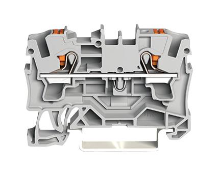 2204-1201 TERMINAL BLOCK, DINRAIL, 2WAYS, 10AWG WAGO