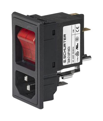 3-109-713 POWER ENTRY CONN, PLUG, 10A, 250VAC SCHURTER