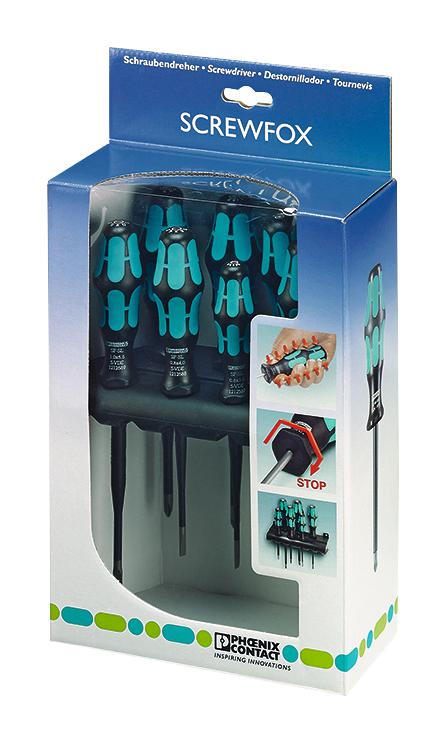 1212701 SLOTTED/PH/PZ SCREWDRIVER SET, 7PC PHOENIX CONTACT