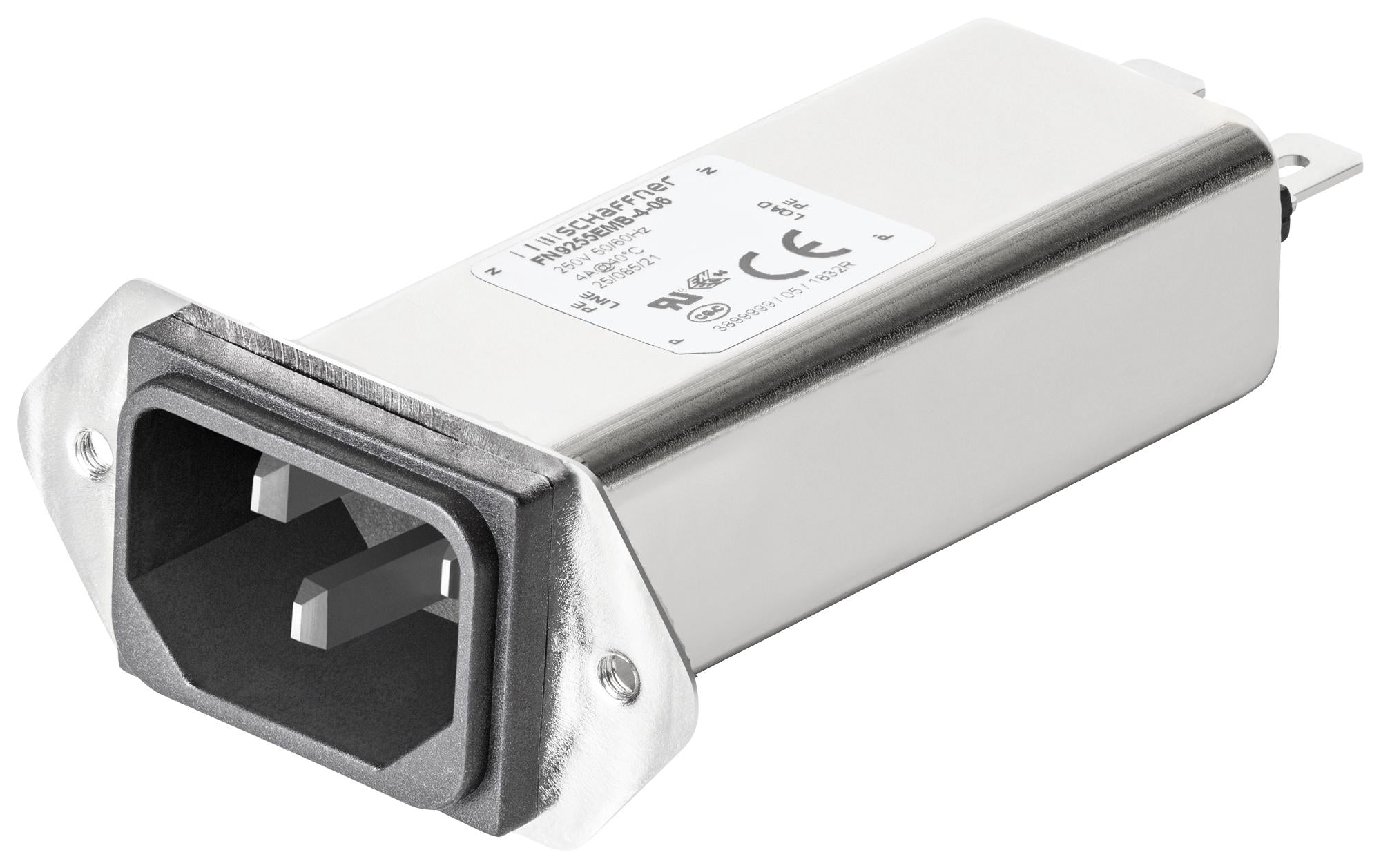 FN9255EMB-10-06 POWER LINE FILTER, 18UH, 10A, 250VAC SCHAFFNER