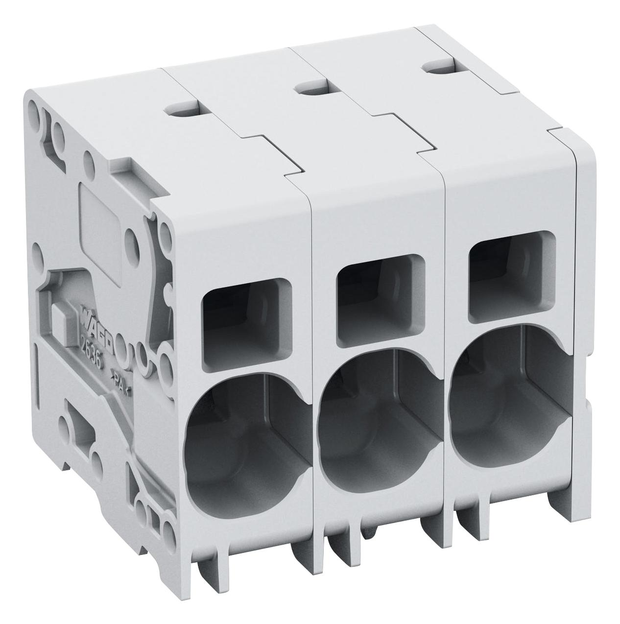 2636-1106/020-000 TB, WIRE TO BRD, 6WAY, 4AWG WAGO