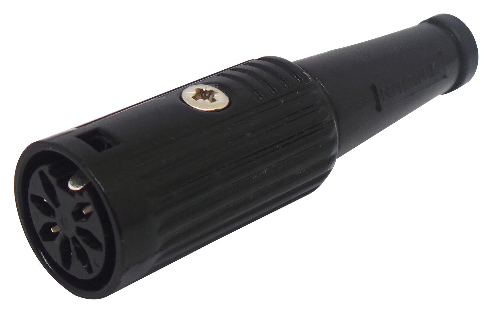 601-0700 DIN AUDIO/VIDEO CONN, JACK, 7POS, CABLE DELTRON COMPONENTS