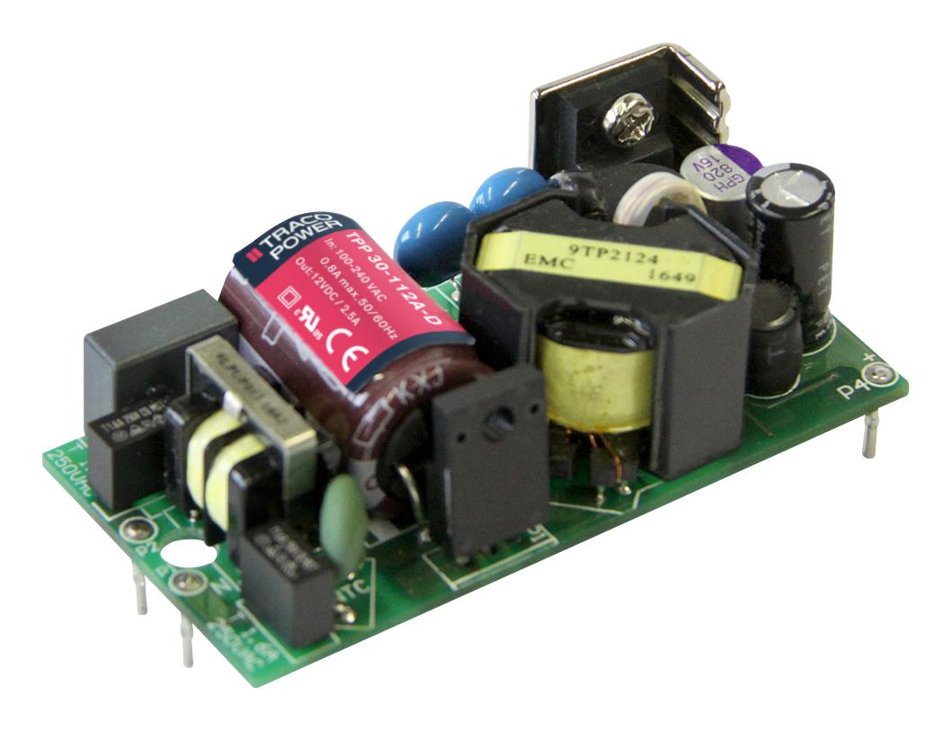 TPP 30-112A-D POWER SUPPLY, AC-DC, 12V, 2.5A TRACO POWER