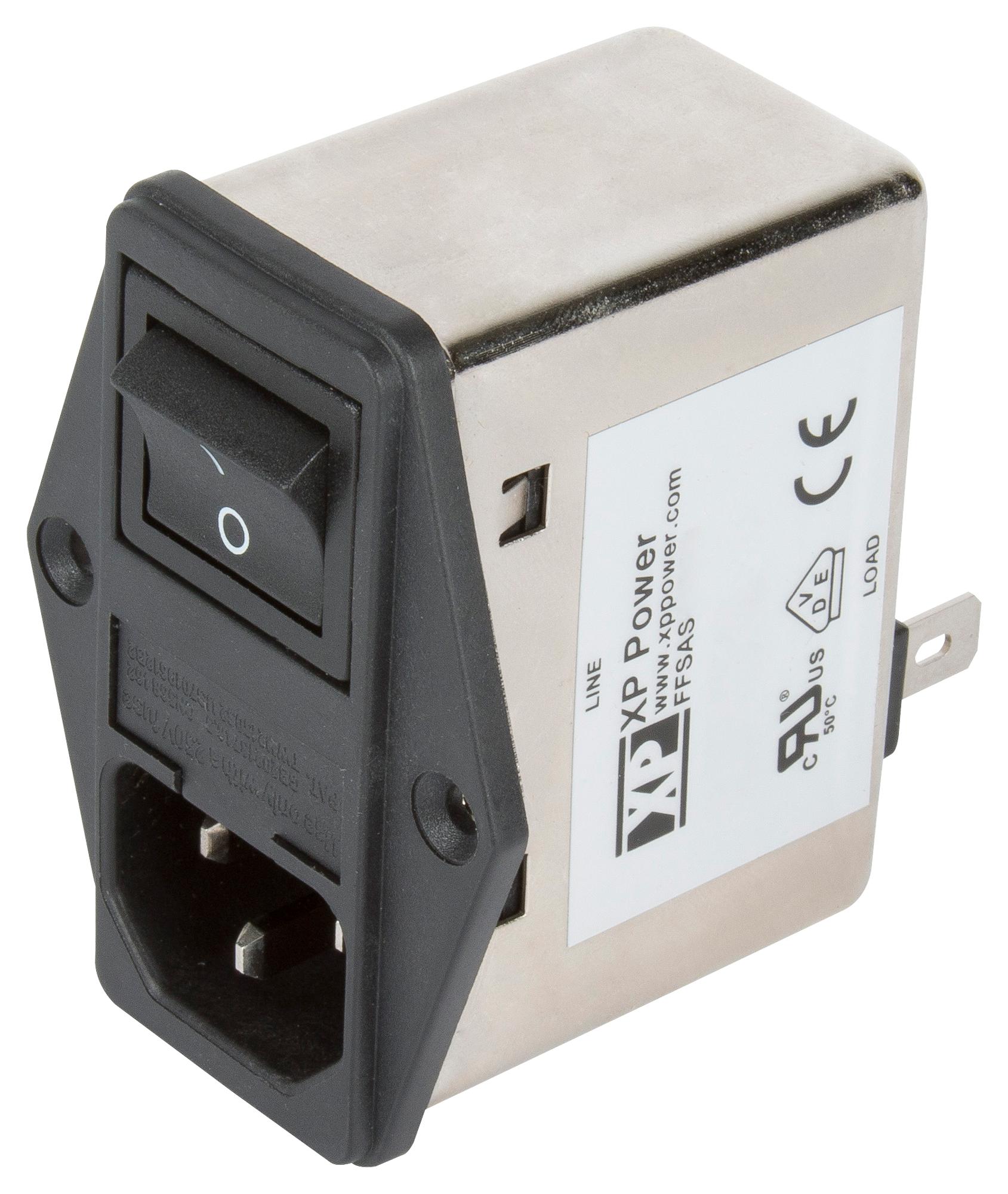 FFSAS04BFR IEC FILTER, ITE, 1.6MH, 4A, QC XP POWER