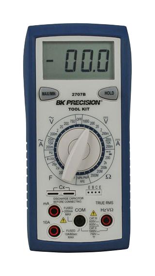 BK2707B DMM, MANUAL, 10A, 1KV, 2000COUNT B&K PRECISION
