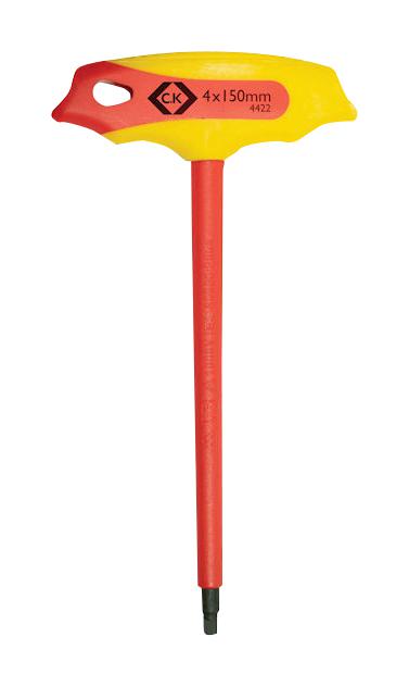 T4422 04 HEX SCREWDRIVER, 4MM, T HANDLE CK TOOLS