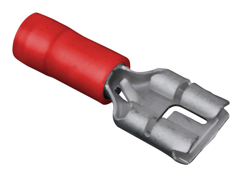 19275-0002 FEMALE DISCONNECT, 6.35MM, 22-18AWG, RED MOLEX