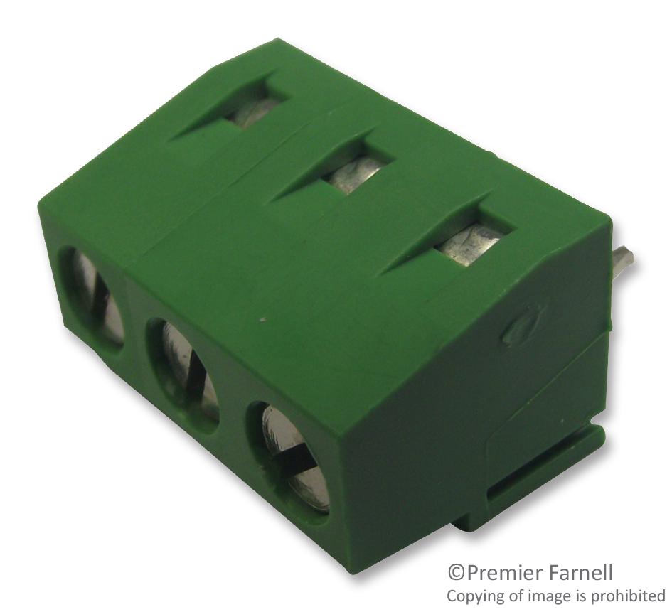 282836-3 TERMINAL BLOCK, WIRE TO BRD, 3POS, 16AWG BUCHANAN - TE CONNECTIVITY