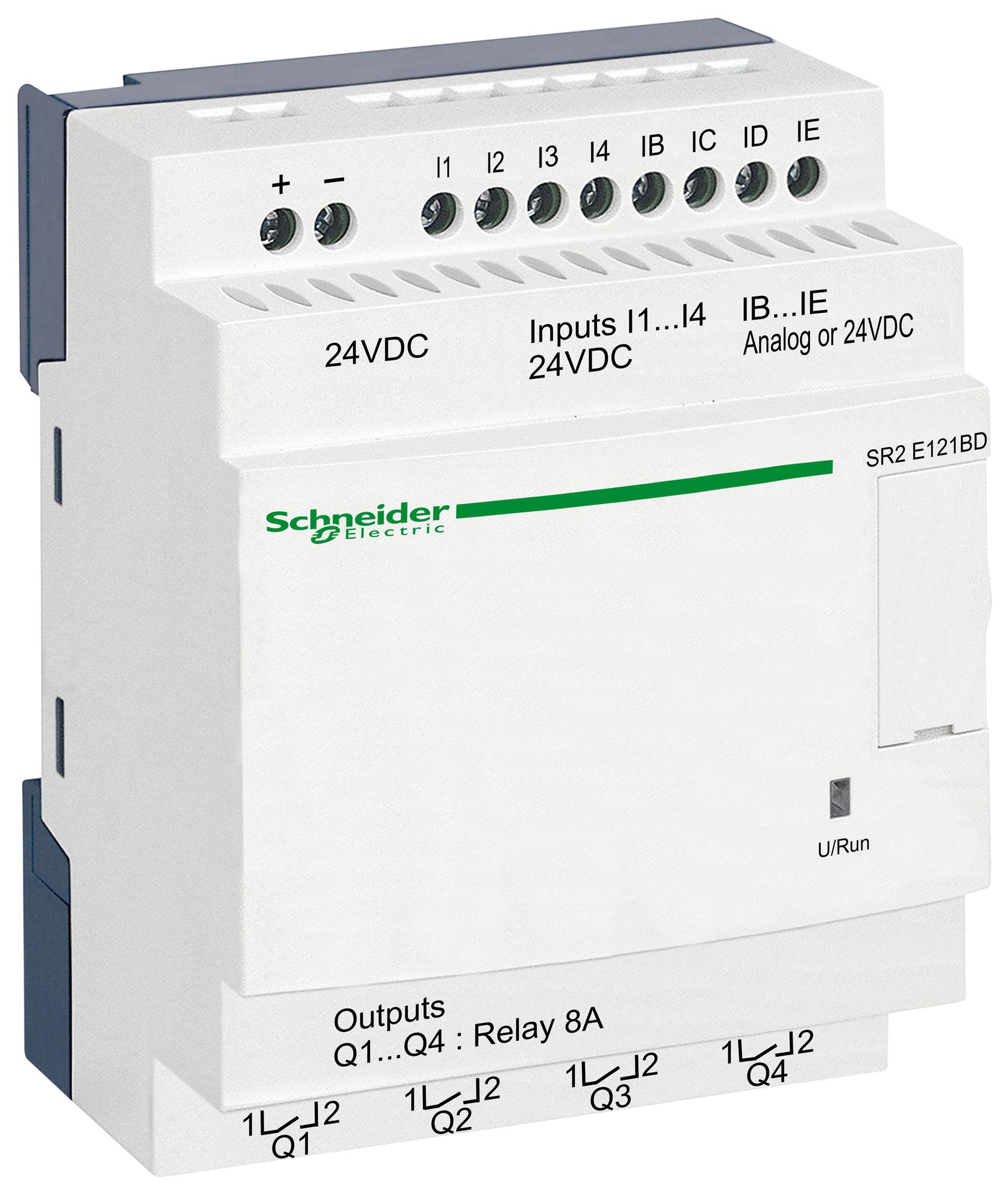 SR2E121BD COMPACT SMART RELAY, 8I/P, 4O/P DIGITAL SCHNEIDER ELECTRIC