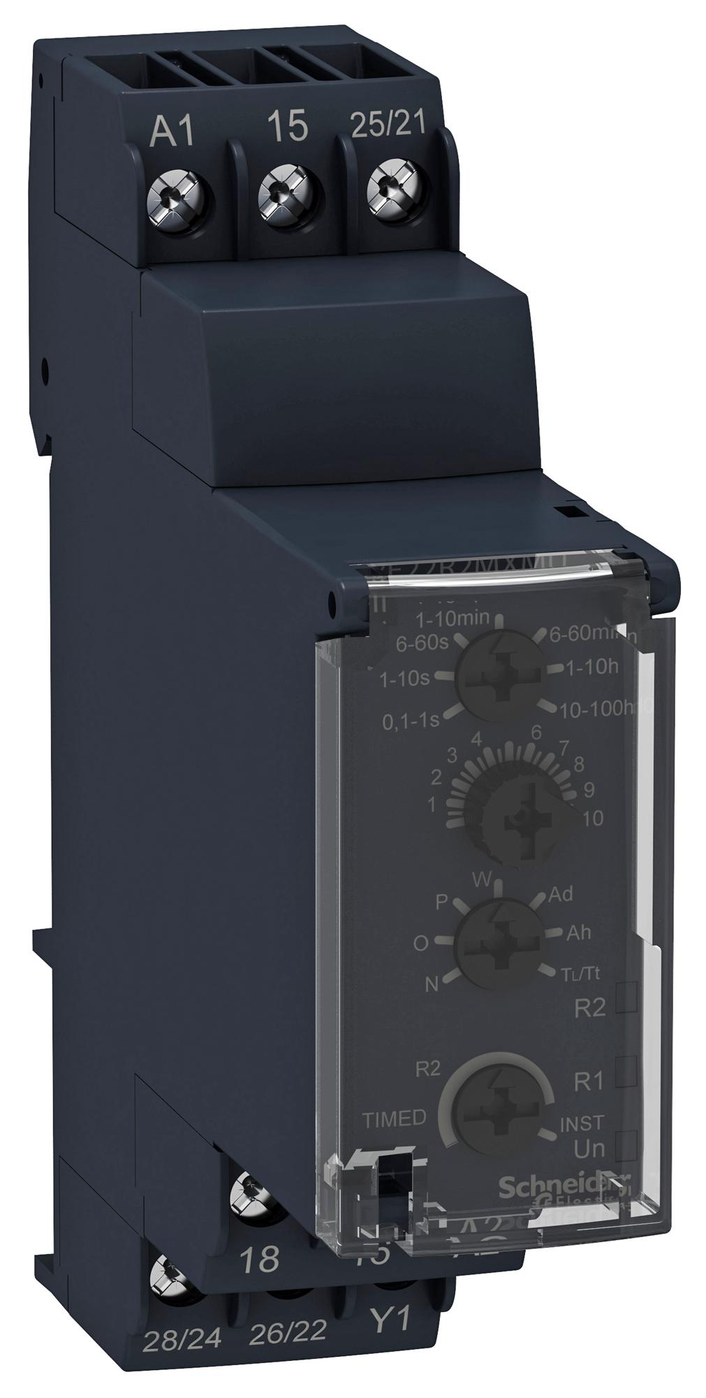 RE22R2MMW TIME DELAY RELAY, SPDT, 100H, 250V, 8A SCHNEIDER ELECTRIC